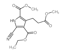 methyl ethyl 5-cyano-3-(2-methoxycarbonylethyl)-1H-pyrrole-2,4-dicarboxylate Structure