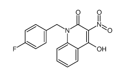 1-[(4-fluorophenyl)methyl]-4-hydroxy-3-nitroquinolin-2-one结构式