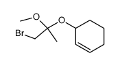 3-((1-bromo-2-methoxypropan-2-yl)oxy)cyclohex-1-ene结构式