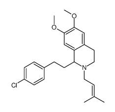 1-[2-(4-chlorophenyl)ethyl]-6,7-dimethoxy-2-(3-methylbut-2-enyl)-3,4-dihydro-1H-isoquinoline结构式
