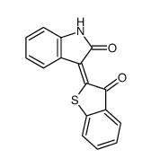 3-(3-oxo-3H-benzo[b]thiophen-2-ylidene)-1,3-dihydro-indol-2-one结构式