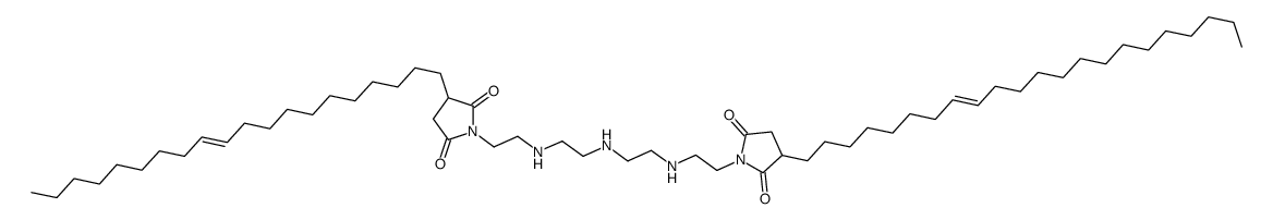 1-[2-[[2-[[2-[[2-[3-(docosenyl)-2,5-dioxo-1-pyrrolidinyl]ethyl]amino]ethyl]amino]ethyl]amino]ethyl]-3-(icosenyl)pyrrolidine-2,5-dione结构式