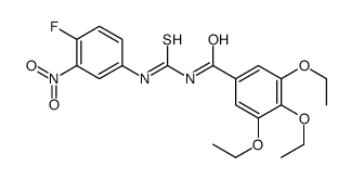 3,4,5-triethoxy-N-[(4-fluoro-3-nitrophenyl)carbamothioyl]benzamide结构式
