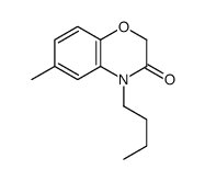 4-butyl-6-methyl-1,4-benzoxazin-3-one结构式