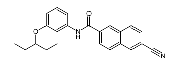 6-cyano-N-(3-pentan-3-yloxyphenyl)naphthalene-2-carboxamide结构式