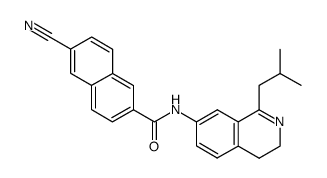 6-[N-(1-(2-methylpropyl)-3,4-dihydro-7-isoquinolyl)carbamyl]-2-naphthalenecarbonitrile Structure