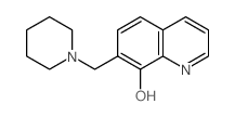 8-Quinolinol,7-(1-piperidinylmethyl)- structure