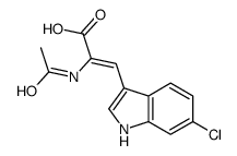 (E)-2-acetamido-3-(6-chloro-1H-indol-3-yl)prop-2-enoic acid Structure