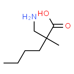 Hexanoic acid,2-(aminomethyl)-2-methyl- Structure