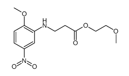 2-methoxyethyl N-(2-methoxy-5-nitrophenyl)-beta-alaninate Structure