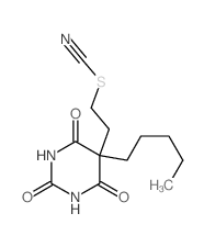 5-pentyl-5-(2-thiocyanatoethyl)-1,3-diazinane-2,4,6-trione structure