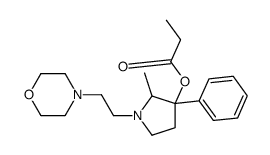 2-Methyl-1-(2-morpholinoethyl)-3-phenylpyrrolidin-3-ol propionate结构式