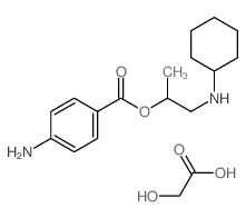 2-(4-aminobenzoyl)oxypropyl-cyclohexyl-azanium; 2-hydroxyacetate Structure