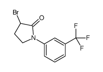 3-溴-1-(3-三氟甲基-苯基)-吡咯烷-2-酮结构式