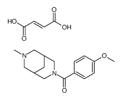 (Z)-4-hydroxy-4-oxobut-2-enoate,(4-methoxyphenyl)-(7-methyl-3-aza-7-azoniabicyclo[3.3.1]nonan-3-yl)methanone Structure