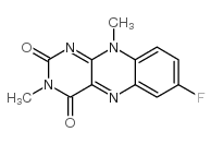 Benzo[g]pteridine-2,4(3H,10H)-dione,3,10-dimethyl-7-fluoro- structure
