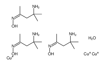 N-(4-amino-4-methylpentan-2-ylidene)hydroxylamine,copper(1+),hydrate Structure