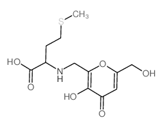 2-[[3-hydroxy-6-(hydroxymethyl)-4-oxopyran-2-yl]methylamino]-4-methylsulfanylbutanoic acid Structure