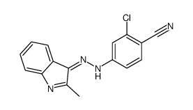 2-chloro-4-[(2-methyl-1H-indol-3-yl)azo]benzonitrile Structure