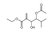 ethyl 4-acetoxy-3-hydroxy-5-methyl-2-methylenehexanoate Structure