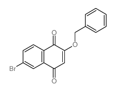 6-bromo-2-phenylmethoxy-naphthalene-1,4-dione结构式