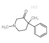 3-Piperidinone,1,4-dimethyl-4-phenyl-, hydrochloride (1:1) Structure