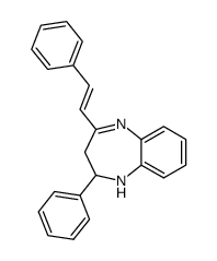 2-phenyl-4-styryl-2,3-dihydro-1H-benzo[b][1,4]diazepine Structure