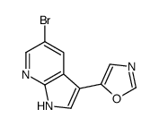 5-溴-3-(5-噁唑)-1H-吡咯并[2,3-B]吡啶结构式