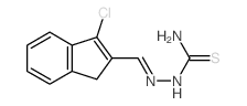 [(1-chloro-3H-inden-2-yl)methylideneamino]thiourea结构式