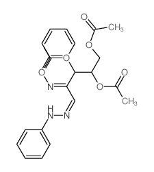 L-threo-Pentos-2-ulose,bis(phenylhydrazone), 3,4,5-triacetate (9CI) Structure