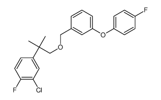 2-chloro-1-fluoro-4-[1-[[3-(4-fluorophenoxy)phenyl]methoxy]-2-methylpropan-2-yl]benzene Structure