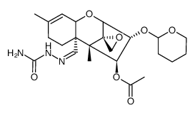 4β-acetoxy-3-O-(2-tetrahydropyranyl)scirpene-15-carboxaldehyde semicarbazone Structure