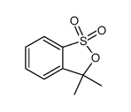 3,3-dimethyl-3H-benzo[c][1,2]oxathiol-1,1-dioxide结构式