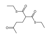 S,S-diethyl 2-(3-oxobutyl)propanebis(thioate) Structure