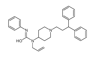 1-[1-(3,3-diphenylpropyl)piperidin-4-yl]-3-phenyl-1-prop-2-enylurea结构式