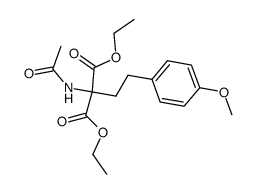 diethyl[2-(p-methoxyphenyl)ethyl](acetamido)malonate Structure
