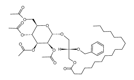 1-stearoyl-2-O-benzyl-3-O-(2,3,4,6-tetra-O-acetyl-α-D-mannopyranosyl)-sn-glycerol Structure