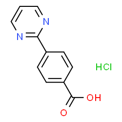 Benzoic acid, 4-(2-pyrimidinyl)-, monohydrochloride (9CI)结构式