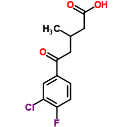 5-(3-CHLORO-4-FLUOROPHENYL)-3-METHYL-5-OXOVALERIC ACID Structure