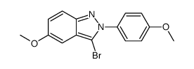 3-bromo-5-methoxy-2-(4-methoxyphenyl)-2H-indazole结构式