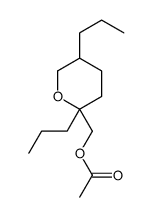 tetrahydro-2,5-dipropyl-2H-pyran-2-methyl acetate structure