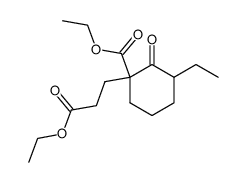 3-(1-ethoxycarbonyl-3-ethyl-2-oxo-cyclohexyl)-propionic acid ethyl ester Structure