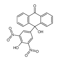 10-hydroxy-10-(3',5'-dinitro-4'-hydroxyphenyl)anthrone-9 Structure