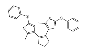 2-methyl-3-[2-(2-methyl-5-phenylsulfanylthiophen-3-yl)cyclopenten-1-yl]-5-phenylsulfanylthiophene结构式