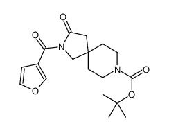 2-(3-呋喃羰基)-3-氧代-2,8-二氮杂螺[4.5]癸烷-8-羧酸 1,1-二甲基乙酯结构式