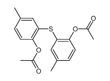 bis-(2-acetoxy-5-methyl-phenyl)-sulfide Structure