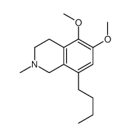 8-butyl-5,6-dimethoxy-2-methyl-3,4-dihydro-1H-isoquinoline结构式