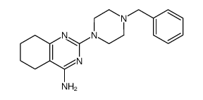 4-amino-2-(4-benzyl-1-piperazinyl)-5,6,7,8-tetrahydroquinazoline结构式
