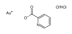 二氯(2-吡啶甲酸)金结构式