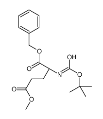 1-Benzyl 5-methyl N-{[(2-methyl-2-propanyl)oxy]carbonyl}-D-glutam ate Structure